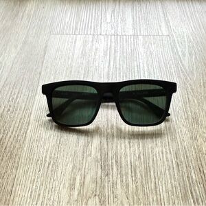 quay australia flip side matte black polarized square sunglasses eyewear NEW